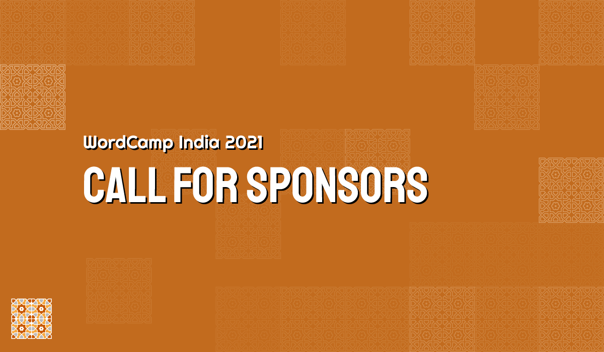 Call for Sponsors WordCamp India 2021